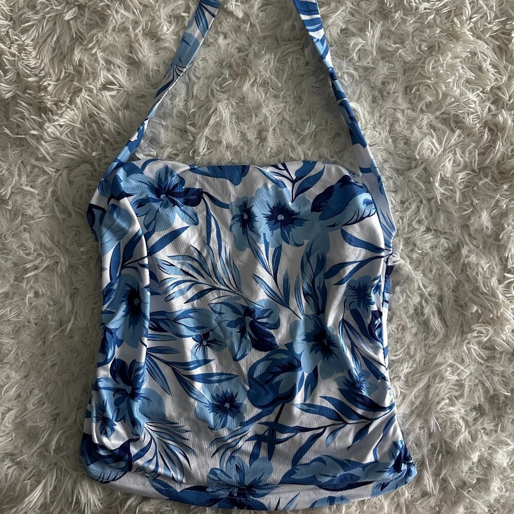 SHEIN Blue Floral Tank Top
